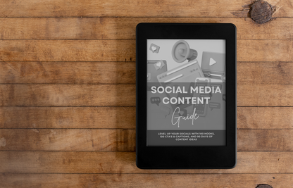 Social Media Content Guide | 90 Days of Ideas, 150 Hooks, 100 CTAs & Captions